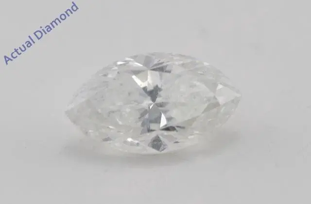 Alt view image 3 of 5 - Marquise Diamond Solitaire Engagement Ring, 14k White Gold (1.09 Ct, I Color, I1 Clarity) GIA Certified