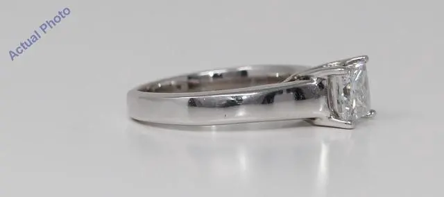 Alt view image 3 of 4 - 18k White Gold Princess Cut Classic engagement solitaire diamond ring (1.1 Ct, H Color, SI Clarity)