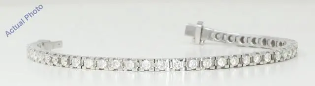 Main image of 18k White Gold Round Cut Contemporary chic classic diamond link tennis bracelet (2.86 Ct, H Color, VS Clarity)