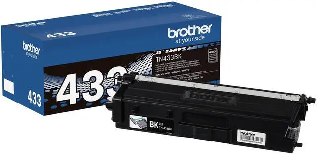 Main image of Genuine TN433BK High Yield Toner-Retail Packaging, Black, 1 Size | Retail packaging