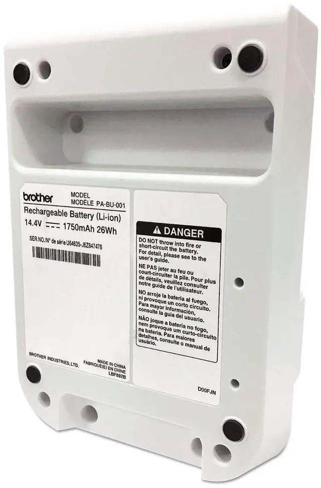 Alt view image 19 of 19 - Brother International - PABU001 - Brother QL-810/820 Rechargeable Battery - For Label Printer - Battery Rechargeable -