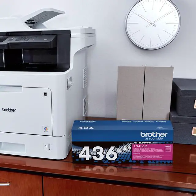 Alt view image 2 of 6 - Genuine Super High Yield Toner Cartridge, TN436M, Replacement Magenta Toner, Yield up to 6,500 Pages, Amazon Dash Replenishment Cartridge | Genuine TN436M Magenta Toner, Approx. 6
