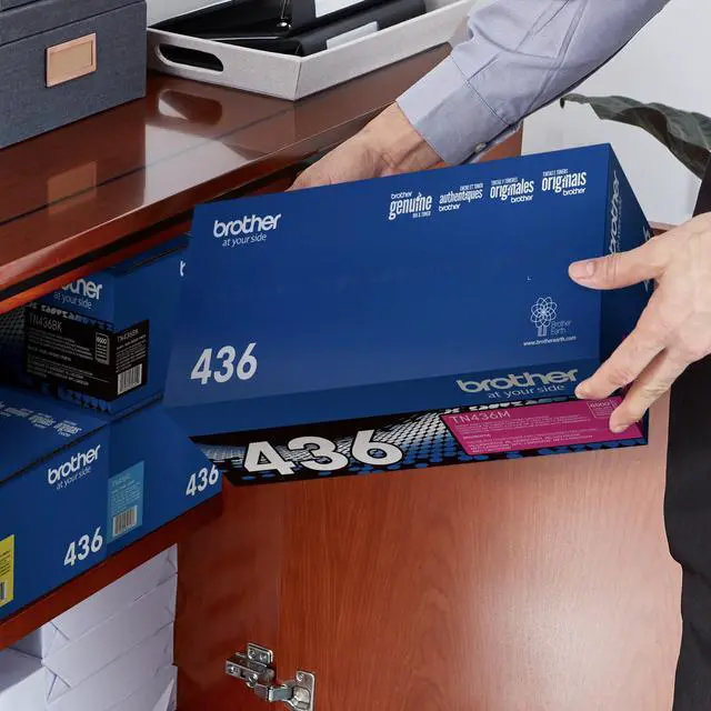 Alt view image 3 of 6 - Genuine Super High Yield Toner Cartridge, TN436M, Replacement Magenta Toner, Yield up to 6,500 Pages, Amazon Dash Replenishment Cartridge | Genuine TN436M Magenta Toner, Approx. 6