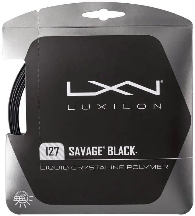Main image of Luxilon Savage 127 Tennis String - Set, Black