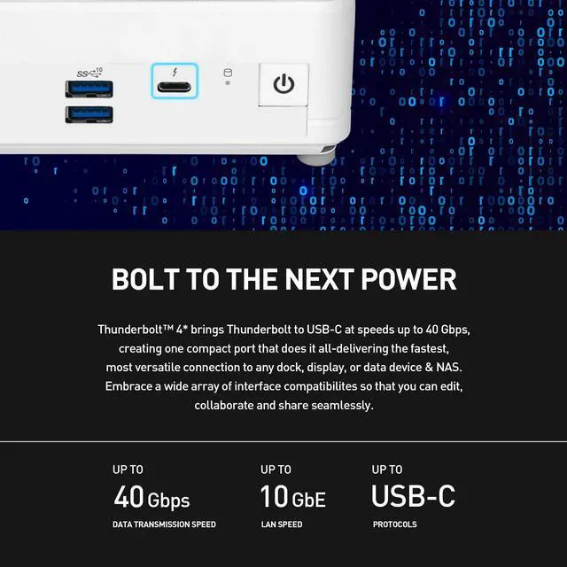 Alt view image 12 of 13 - MSI Cubi 5 12M-086BUS Intel Core i3-1215U WIFI 6E Dual LAN,4xUSB 3.2 Barebone Systems - Mini-PC,Single Unit - Memory and Storage Sold Separately