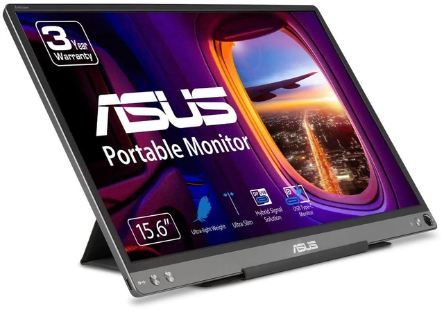 Main image of ZenScreen 15.6 1080P Portable USB Monitor (MB16ACE) - Full HD (1920 x 1080), IPS, USB Type-C, Eye Care, Anti-Glare Surface, Lite Smart Case, External Screen for Laptop