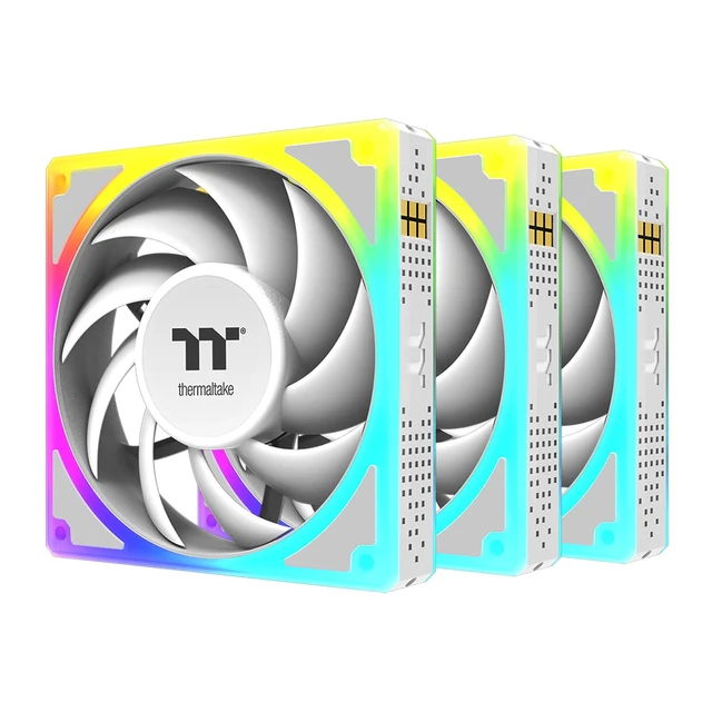 Main image of Thermaltake Toughfan EX 140 ARGB Sync; 140mm; 500~2000 RPM; MagForce 2.0; 3.04mm-H2O Static Pressure; Airflow 94.43 CFM; Hydraulic Bearing; 5V 3-Pin Motherboard Sync; 3-Pack; White; CL-F213-PL14SW-A