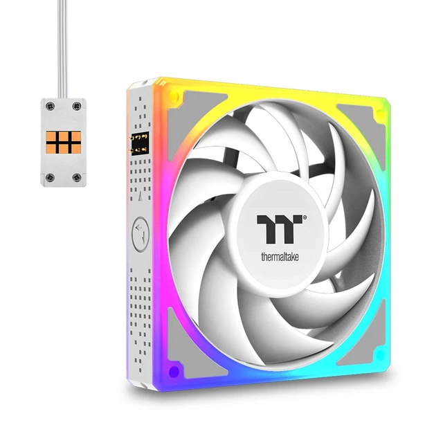 Alt view image 5 of 6 - Thermaltake Toughfan EX 140 ARGB Sync; 140mm; 500~2000 RPM; MagForce 2.0; 3.04mm-H2O Static Pressure; Airflow 94.43 CFM; Hydraulic Bearing; 5V 3-Pin Motherboard Sync; 3-Pack; White; CL-F213-PL14SW-A