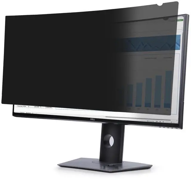 Alt view image 10 of 16 - StarTech Privacy Screen For Dell U3824DW Curved Ultrawide 21:9 Monitor, Double-Sided Filter Matte/Glossy 38C29-PRIVACY-SCREEN