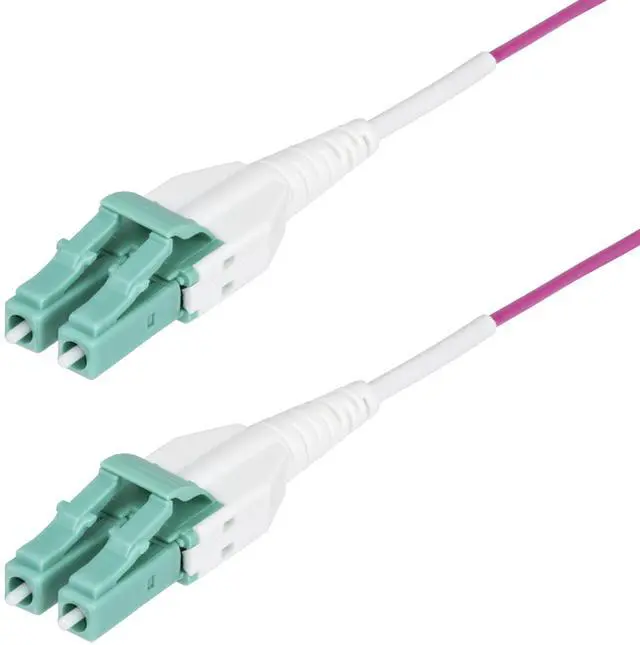 Alt view image 6 of 10 - StarTech 6.6ft LC to LC (UPC) OM4 Multimode Fiber Optic Cable, Erika Violet, 50/125, 40G/100G, Uniboot Fiber Jumper Cord,