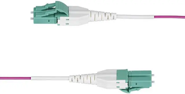 Alt view image 8 of 10 - StarTech 6.6ft LC to LC (UPC) OM4 Multimode Fiber Optic Cable, Erika Violet, 50/125, 40G/100G, Uniboot Fiber Jumper Cord,