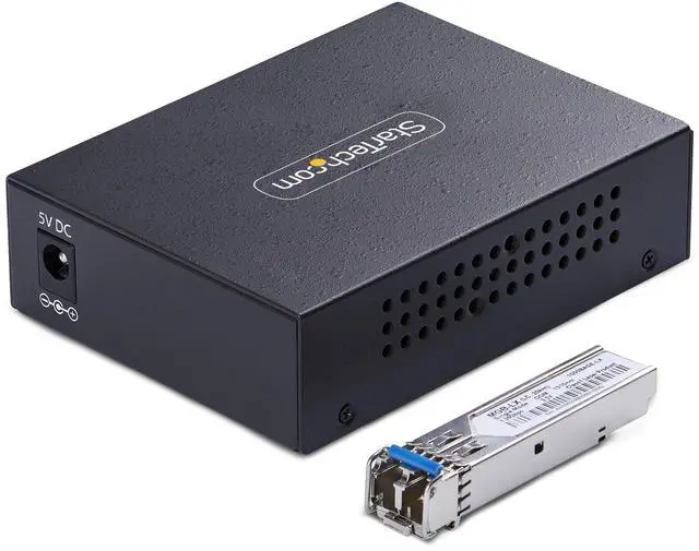 Alt view image 2 of 7 - StarTech.com Gigabit Singlemode (SM) LC Fiber Media Converter, 10/100/1000 Mbps, 40km, RJ45 to LC, Full Metal, TAA Compliant