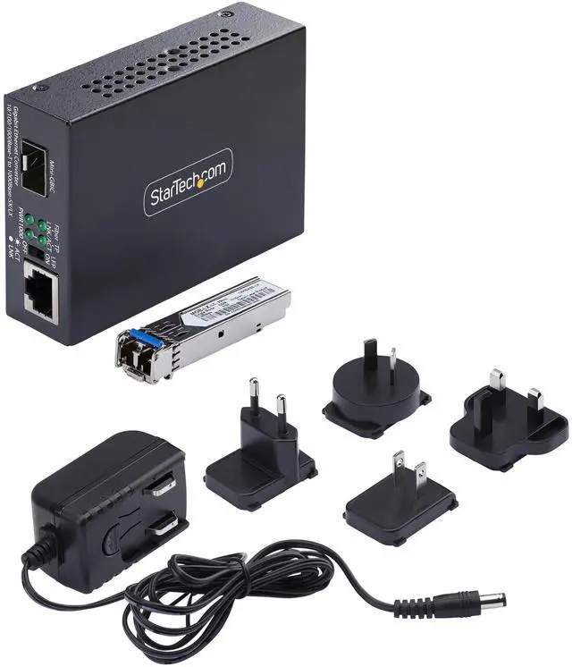 Alt view image 7 of 7 - StarTech.com Gigabit Singlemode (SM) LC Fiber Media Converter, 10/100/1000 Mbps, 40km, RJ45 to LC, Full Metal, TAA Compliant