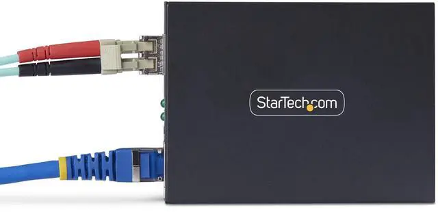 Alt view image 5 of 7 - StarTech.com Gigabit Singlemode (SM) LC Fiber Media Converter, 10/100/1000 Mbps, 40km, RJ45 to LC, Full Metal, TAA Compliant