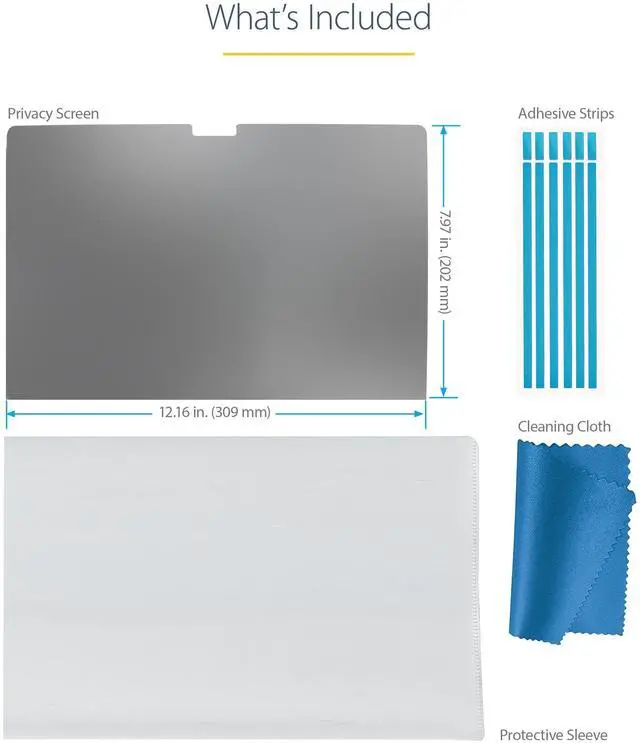 Alt view image 11 of 12 - StarTech 14" MacBook Pro 21/23 Privacy Screen Filter 14M21PRIVACYSCREEN