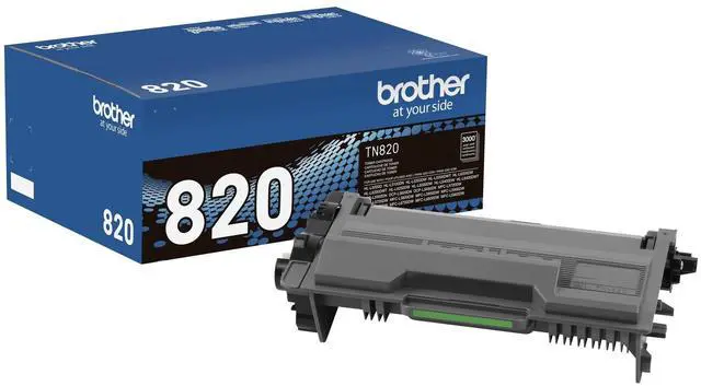 Main image of Genuine Toner Cartridge, TN820, Replacement Black Toner, Page Yield Up to 3,000 Pages, Amazon Dash Replenishment Cartridge | Office document printing with 3000 page yield and leak-free design