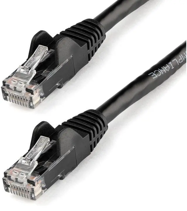 Main image of 3ft CAT6 Ethernet Cable - Black CAT 6 Gigabit Ethernet Wire -250Mhz 100W PoE RJ45 UTP Network Patch Cord Snagless with Strain Relief (N6PATCH3BK)