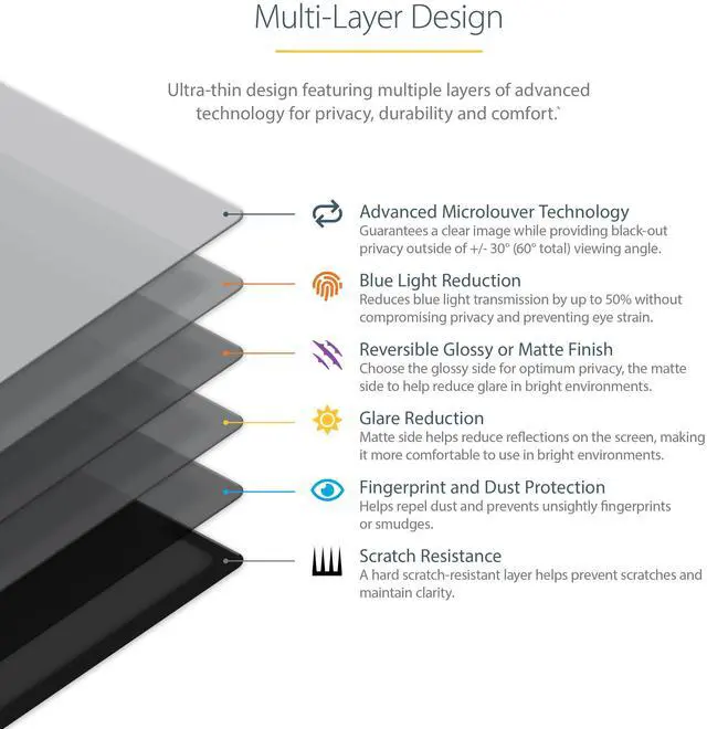 Alt view image 9 of 12 - StarTech 14" MacBook Pro 21/23 Privacy Screen Filter 14M21PRIVACYSCREEN