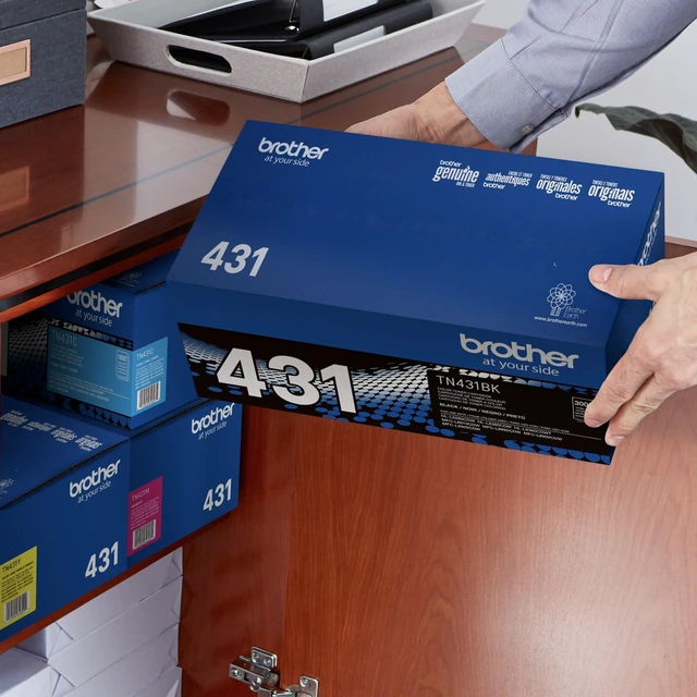 Alt view image 4 of 7 - Printer TN431BK Standard Yield Toner-Retail Packaging, Black Office document printing with 3000 page yield and smudge-proof black toner
