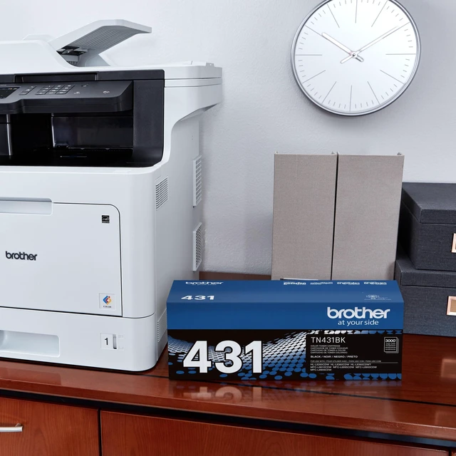 Alt view image 3 of 7 - Printer TN431BK Standard Yield Toner-Retail Packaging, Black Office document printing with 3000 page yield and smudge-proof black toner