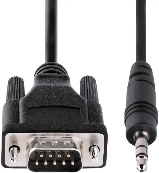 Alt view image 9 of 10 - StarTech 3ft 1m DB9 to 3.5mm Serial Cable for Serial Device Configuration RS232 DB9 Male to 3.5mm for Calibrating via Audio Jack