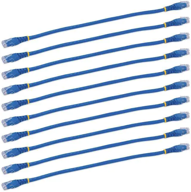 Alt view image 3 of 6 - StarTech 1ft CAT6 UTP Network Patch Cable Blue - 10 Pack C6PATCH1BL10PK