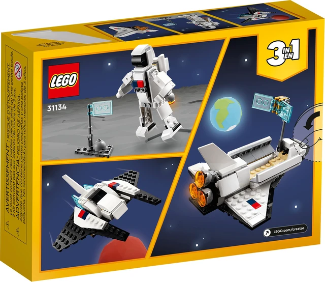 Alt view image 7 of 7 - Creator 3 in 1 Space Shuttle Toys - Space Toys Building Set for Boys & Girls, Ages 6+ - Option to Build 2 Spaceships or Astronaut - Educational Gift for Kids Birthday & Holidays - 31134