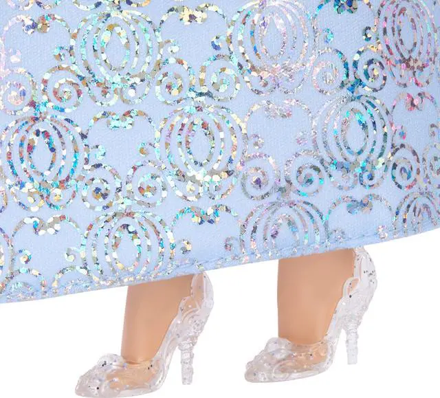 Alt view image 7 of 7 - Mattel Disney Princess Toys, Cinderella Fashion Doll, Sparkling Look with Blonde Hair, Blue Eyes & Hair Accessory, Inspired by the Movie