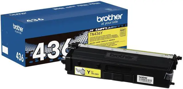 Main image of Genuine Super High Yield Toner Cartridge, TN436Y, Replacement Yellow Toner, Yield up to 6,500 Pages, Amazon Dash Replenishment Cartridge | Prints up to 6,500 pages, Amazon Dash replenishment