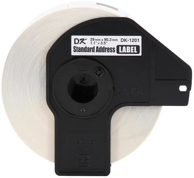 Main image of Genuine DK1201 Die-Cut Standard Rolled Address Labels for QL Printers, 3-Pack (DK12013PK),White, 24 Rolls (DK120124PK)