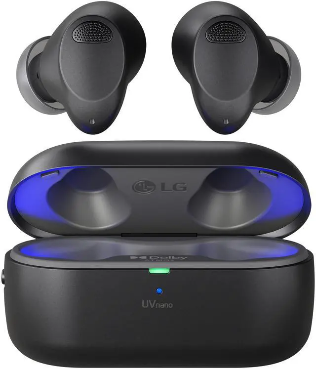 Main image of LG Tone Free T90 Dolby Atmos True Wireless Earbuds, UVnano, IPX4 Water Resistant, Up to 36 Hours of Battery Life, Black