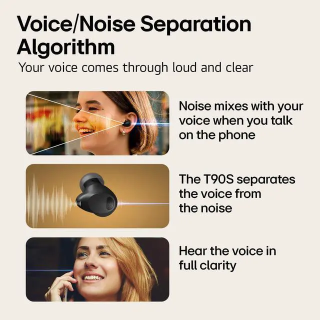 Alt view image 5 of 7 - LG Tone Free T90 Dolby Atmos True Wireless Earbuds, UVnano, IPX4 Water Resistant, Up to 36 Hours of Battery Life, Black