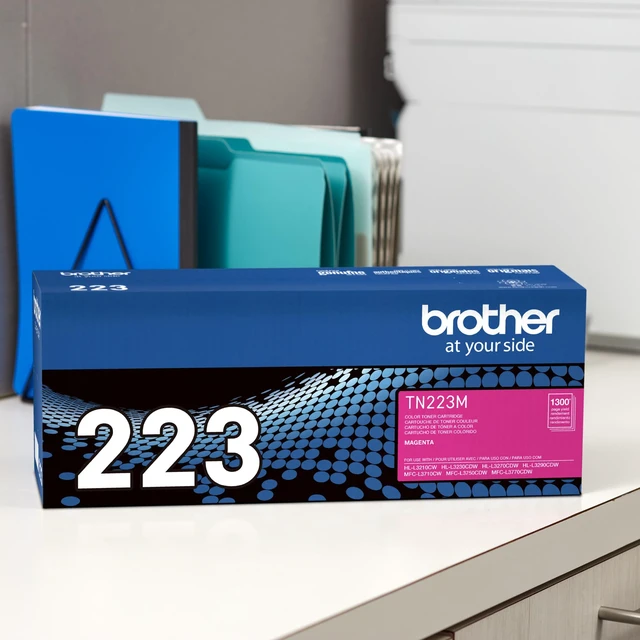 Alt view image 3 of 7 - Brother Genuine TN223M Standard Yield Magenta Toner Cartridge (TN223 Series) (for use with HL-3210CW, HL-3270CDW, HL-3230CDN, MFC-L3770CDW, MFC-L3750CDW Printers