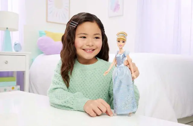 Alt view image 2 of 7 - Mattel Disney Princess Toys, Cinderella Fashion Doll, Sparkling Look with Blonde Hair, Blue Eyes & Hair Accessory, Inspired by the Movie