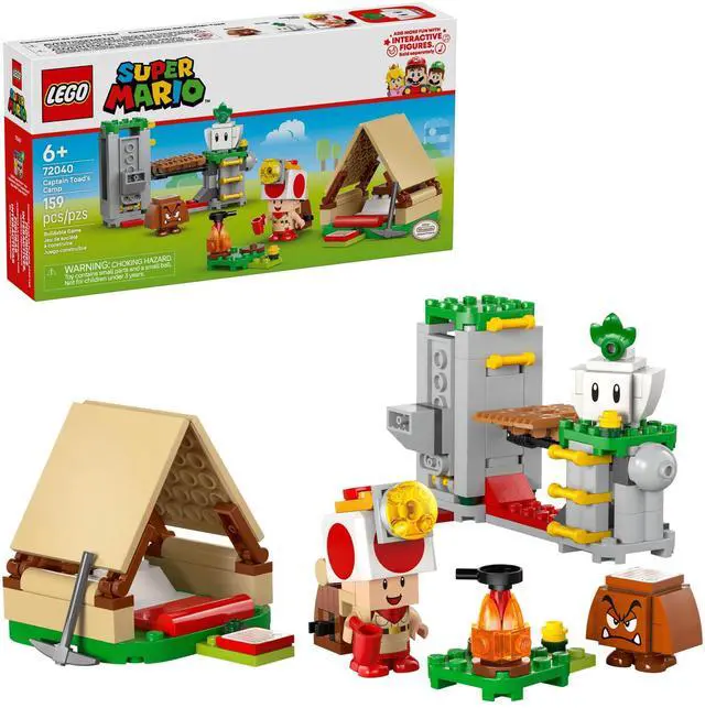 Main image of LEGO Super Mario Captain Toads Camp Building Toy - Pretend Play Set for Kids, Ages 6+ - Building Blocks for Boys & Girls W/Toad, Goomba, & Turnip Toy Figures - Gift Idea for Birthdays - 72040