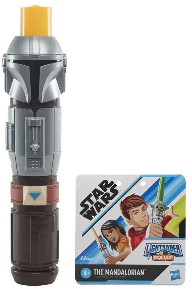 Alt view image 5 of 5 - STAR WARS Lightsaber Squad The Mandalorian Extendable Orange Lightsaber Roleplay Toy for Kids Ages 4 and Up