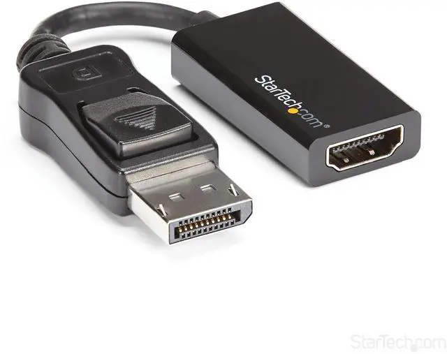 Main image of to HDMI Adapter - 4K 60Hz Active DP 1.4 to HDMI 2.0 Video Converter - DP to HDMI Monitor/TV/Display Cable Adapter Dongle - Latching DP Connector (DP2HD4K60S), Black