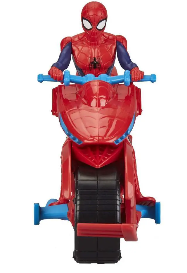 Alt view image 4 of 7 - Spider-Man Marvel Figure with Cycle