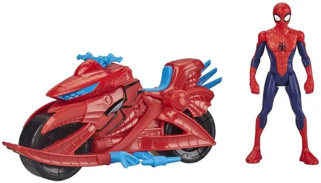 Alt view image 6 of 7 - Spider-Man Marvel Figure with Cycle