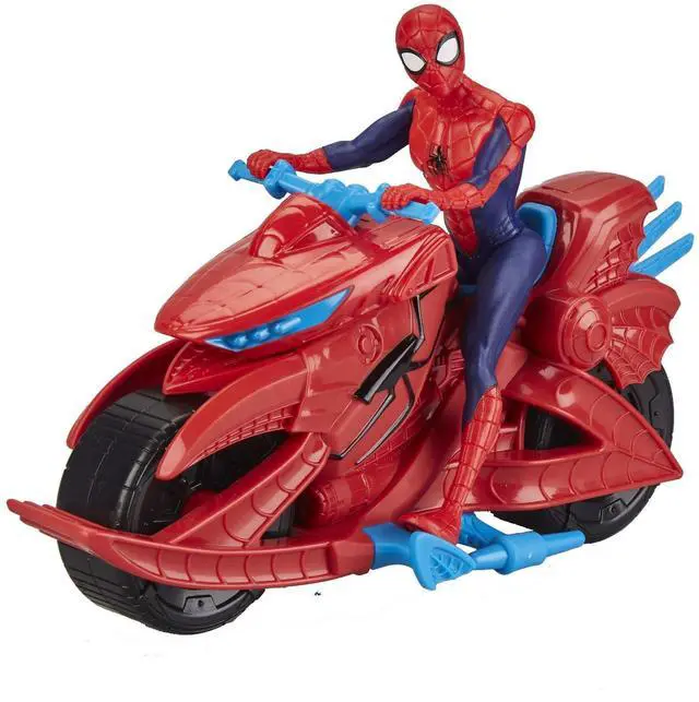 Alt view image 5 of 7 - Spider-Man Marvel Figure with Cycle