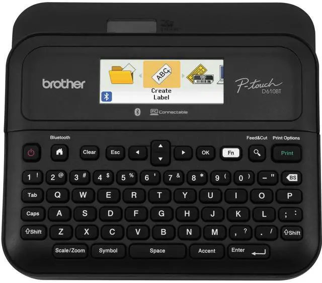 Alt view image 17 of 20 - Brother® P-touch PT-D610BT Business Professional Connected Label Maker With Bluetooth® - 17 Fonts - Tape - LCD Screen - Cutter