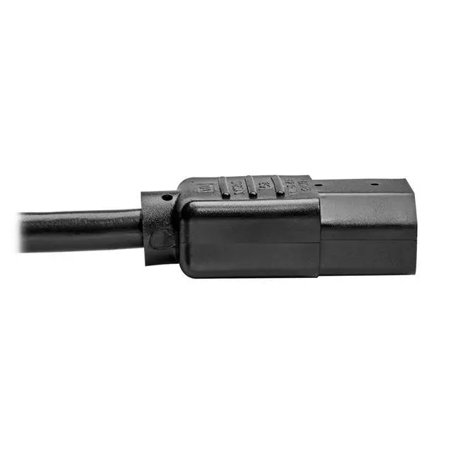 Alt view image 5 of 5 - Desktop Computer AC Power Cord, Right-Angle NEMA 5-15P to C13-10A, 125V, 18 AWG, 6 ft., Black