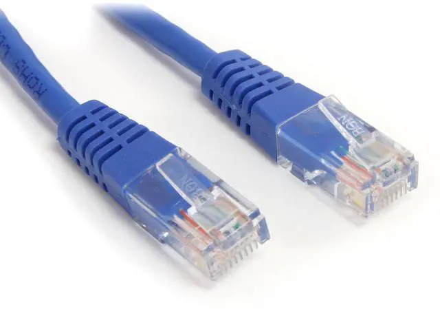 Main image of Cat5e Ethernet Cable - 6 ft - Blue - Patch Cable - Molded Cat5e Cable - Short Network Cable - Ethernet Cord - Cat 5e Cable - 6ft (M45PATCH6BL)