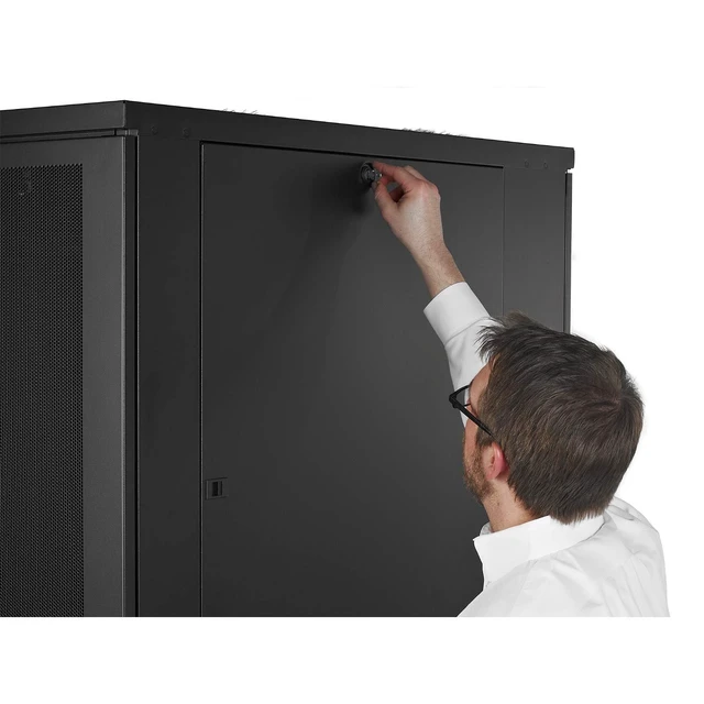 Alt view image 5 of 7 - APC Accessory AR2480 NetShelter SV 42U Enclosure with Sides Black Brown Box