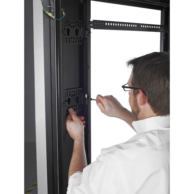 Alt view image 4 of 7 - APC Accessory AR2480 NetShelter SV 42U Enclosure with Sides Black Brown Box