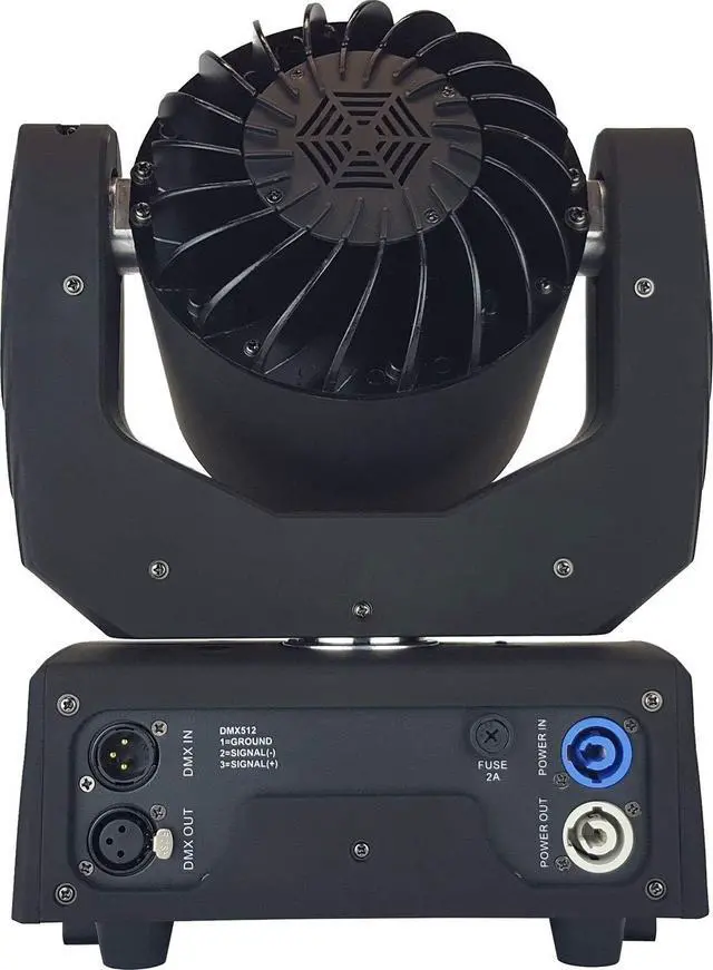 Alt view image 6 of 8 - Blizzard Lighting Hypno Spot | 30W LED Spot with RGB Ring FX | 9 Gobos + 9 Colors, Compact Moving Head