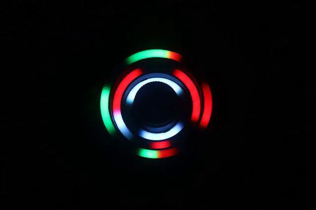 Alt view image 8 of 8 - Blizzard Lighting Hypno Spot | 30W LED Spot with RGB Ring FX | 9 Gobos + 9 Colors, Compact Moving Head