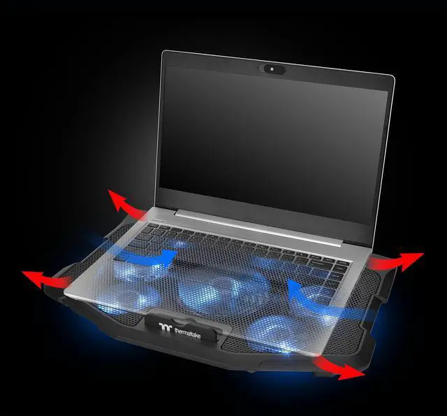 Alt view image 10 of 10 - Thermaltake Massive 12 Max Notebook Cooler CL-N018-PL12BU-A