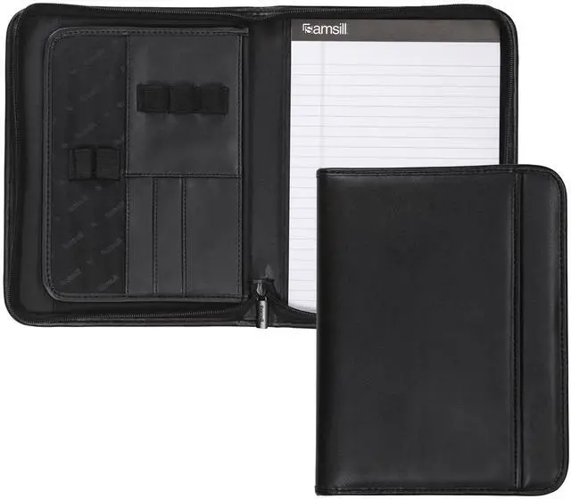 Alt view image 6 of 12 - Samsill Junior Professional Padfolio with Secure Zippered Closure 10.1 Inch Tablet Sleeve and 7 by 10 Inch Notepad Black Junior 70821