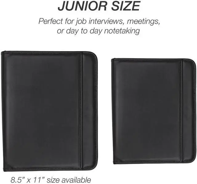 Alt view image 8 of 12 - Samsill Junior Professional Padfolio with Secure Zippered Closure 10.1 Inch Tablet Sleeve and 7 by 10 Inch Notepad Black Junior 70821